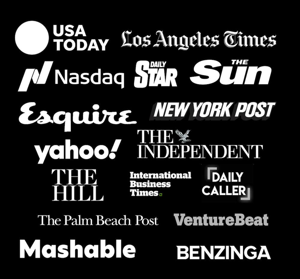 Distribution in 450+ newspapers in the US and internationally such as USA Today, The Sun, NY Post, Independent, and many more.